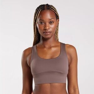 Gymshark Longline Sports Bra - Truffle Brown